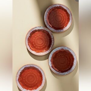 Anthropologie Old Havana Bread Plates, Set of 4